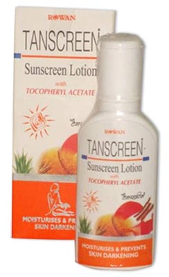 tan screen sunscreen lotion