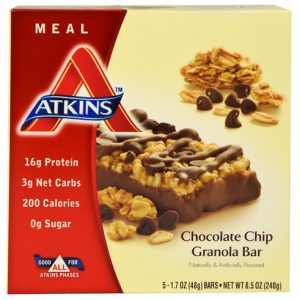 Atkins Meal Bar Chocolate Chip Granola    5 Bars (48gm per bar)
